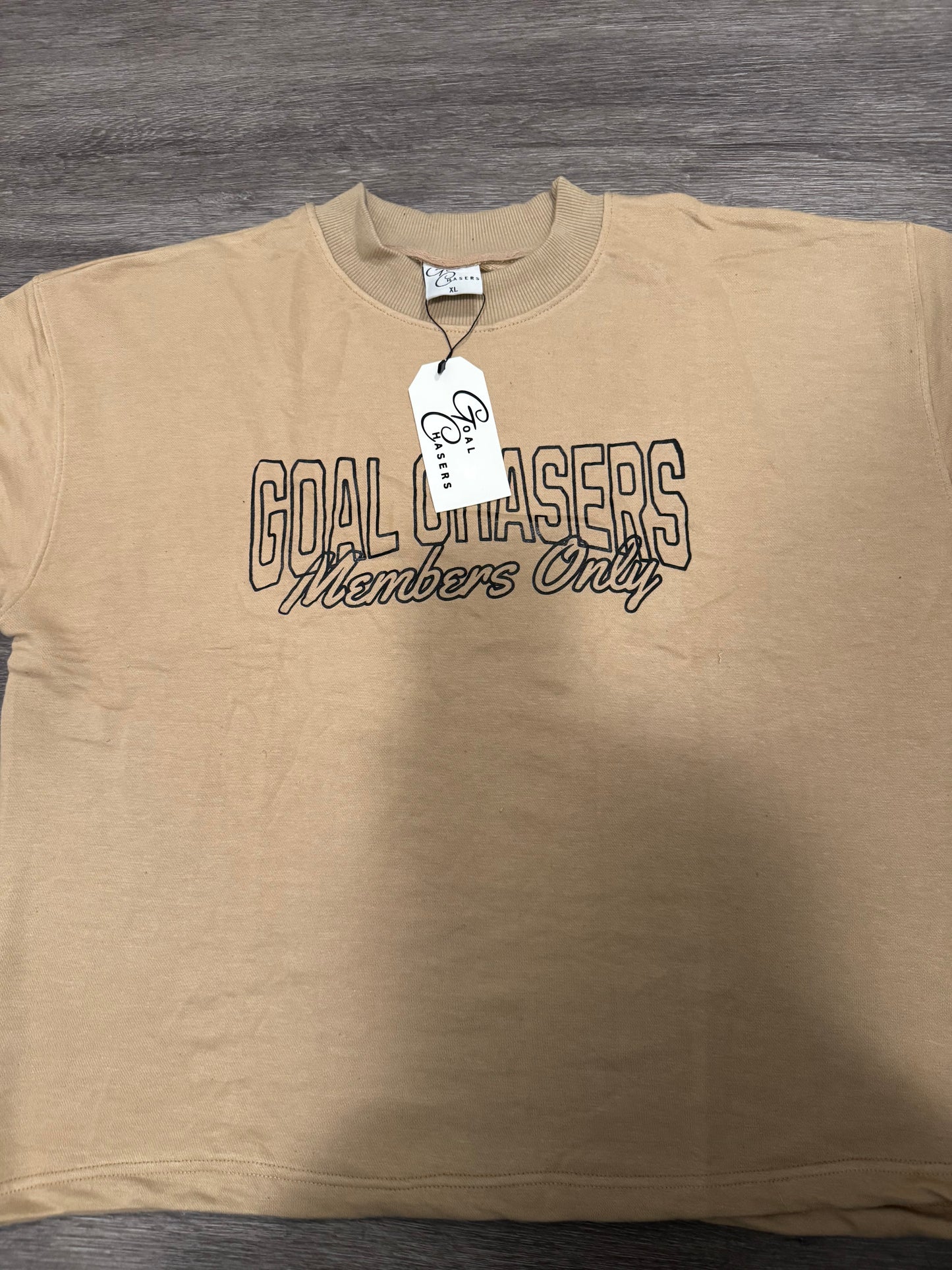 Goal Chasers Members Only Box Tee (Tan/Dark Brown)