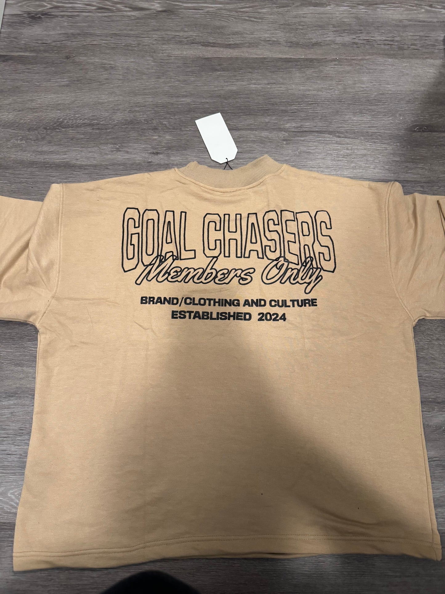 Goal Chasers Members Only Box Tee (Tan/Dark Brown)